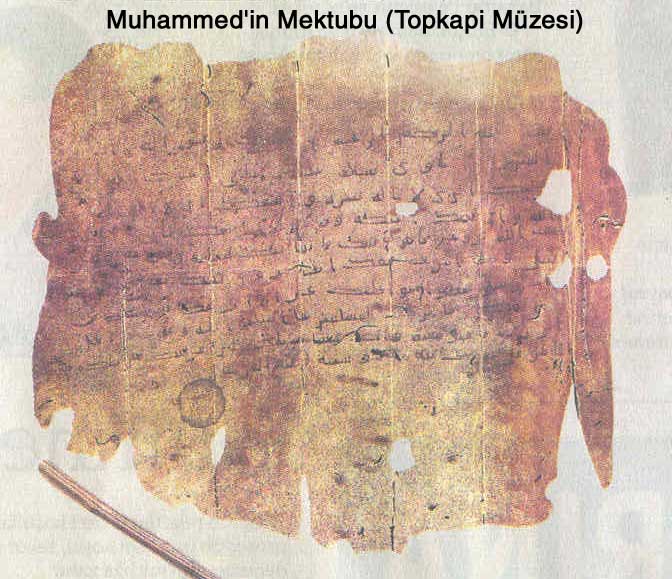 Hz Muhammed'in Mektubu  Istanbul Topkap Saray Mzesi